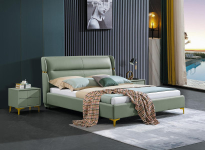 Bed Upholstery Design Luxury Double Decorative Hotel Beds Marriage Sleep Room Leather