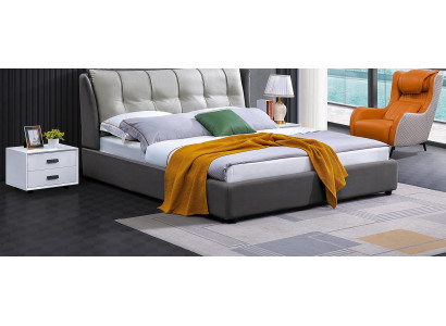 Leather Design Bed Double Luxury Marriage Modern Hotel Frame Sleep Beds Room