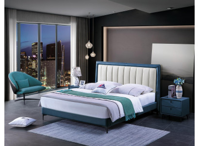 Leather Bed Upholstery Design Luxury Double Hotel Marriage Beds Decorative Wood Sleep