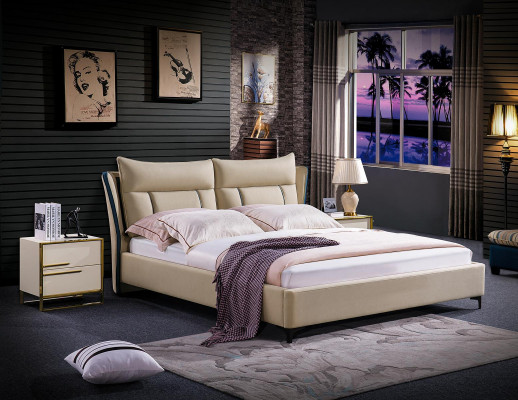 Double bed Bedroom Beds Luxury Double Furniture Bed Hotel Furnishings