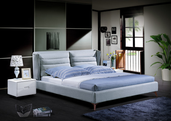 Wood Design Bed. Double Luxury Marriage Modern Hotel Frame Sleep Room