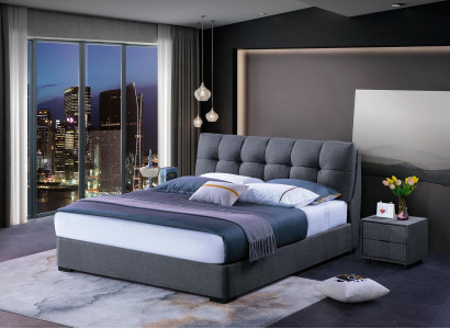 Bed Design Luxury Double Hotel Beds Marriage Sleep Room Blue Style White
