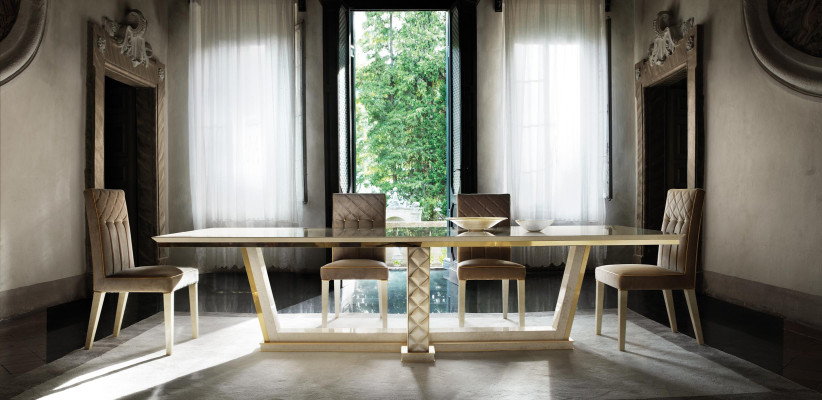 Dining room + 6 Chairs + Chest of drawers Mirror 2x Display case Dining table 11 pieces. Set suite