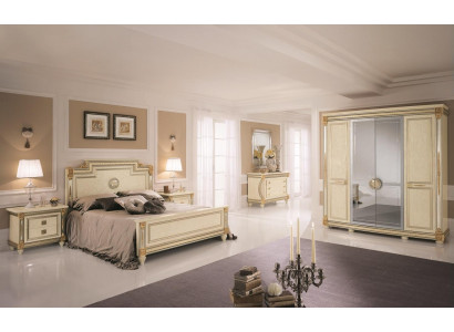 Classic s Bedroom Set Bedside tables Bed Style Wood Bed Italy Furniture 6pcs
