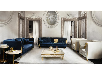 Sofa set Sofa Couch 3 + 3 Living room Designer Baroque Furniture Classic