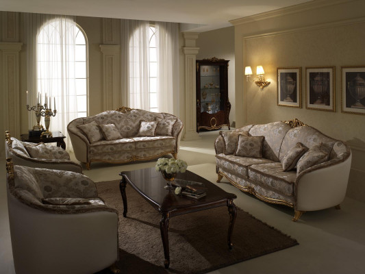 Luxury Class 3+1+1 Italian Furniture Sofa set Couch Sofa new