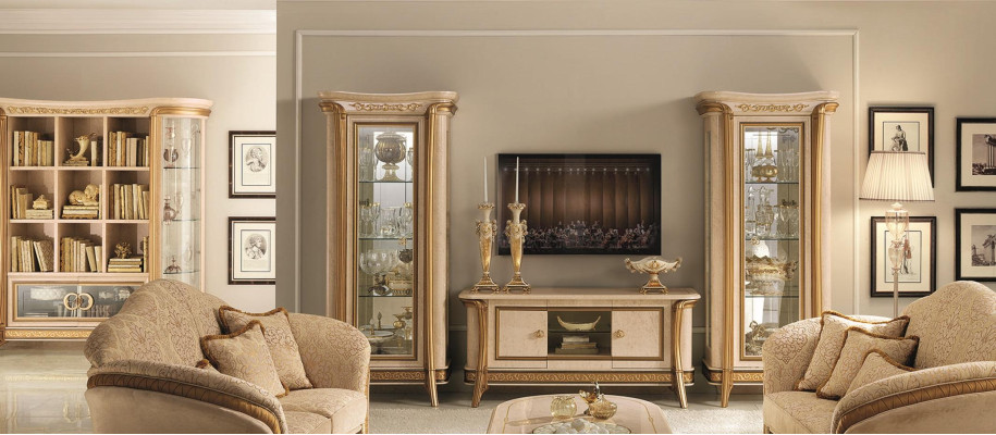 Design Wall unit Sideboard 2x Wardrobe Lowboard TV cabinet Sideboard 3 pcs. Set display case