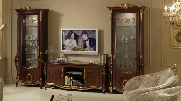 Classic Wall unit Display case Chest of drawers Wardrobe sideboard Baroque Rococo