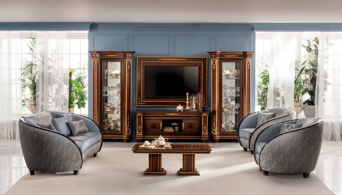 Sofa set Sofa Couch 3 + 3 Living room Designer Furniture Baroque Classic
