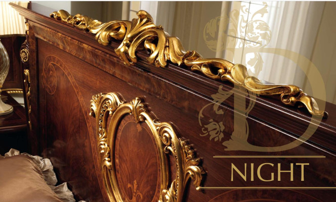 Double bed Bed Wood Design Beds Antique Style Baroque Rococo 2x Bedside tables new