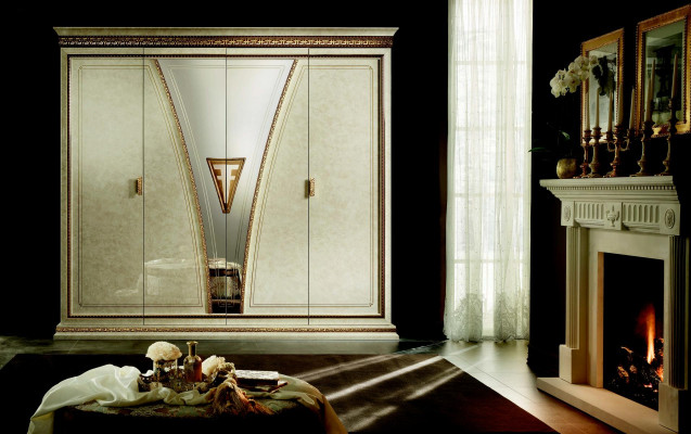 Wardrobe Antique Style Arredoclassic Furniture Bedroom Wardrobe Cabinets Wood
