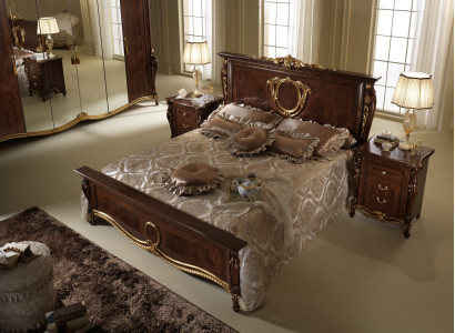 Bed 2x Bedside table 3 pcs Bedroom Set Design Modern Luxury Classic Furniture