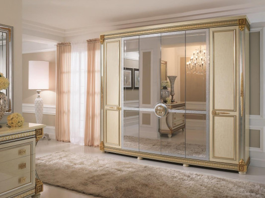 Wardrobe Bedroom Wood Wardrobe arredoclassic Baroque Rococo Cabinets