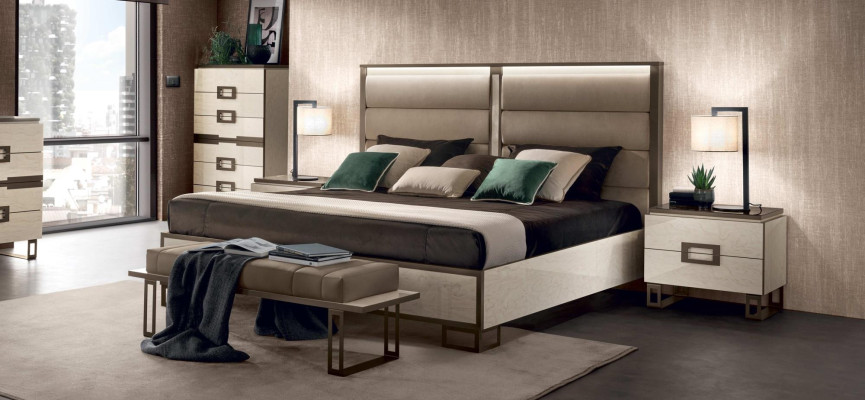 Bed 2x Bedside table 3 pcs. Bedroom Set Design Modern Luxury Beds Furniture new