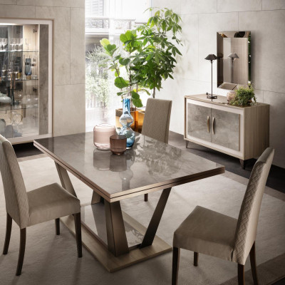Dining room Set Suite Estish Display case Chest of drawers Mirror 4pcs. Set arredoclassic