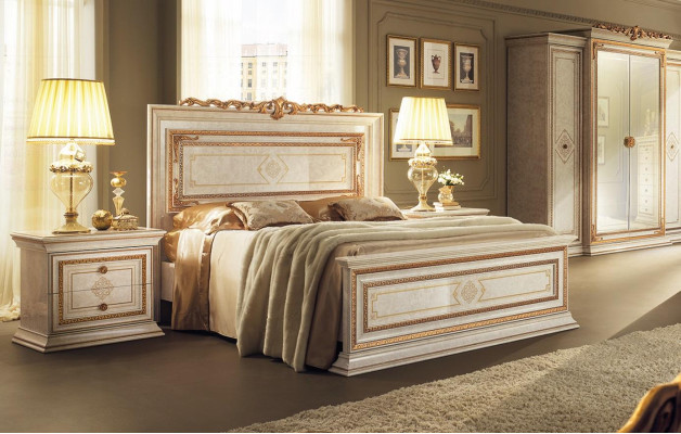 Classic s Bedroom Set Bed Luxury 2x Bedside table Beds Furniture 3-piece Wood new