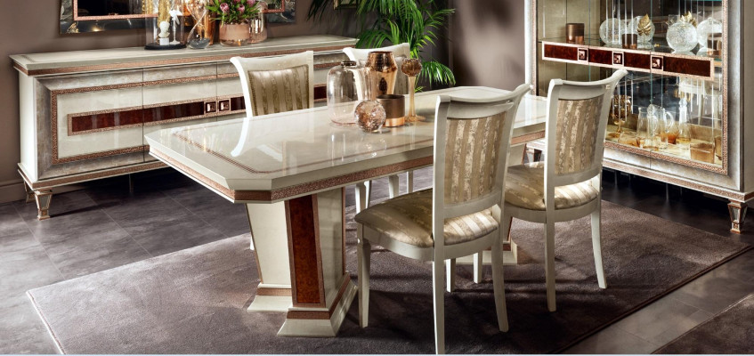 Dining table Dining room Set Dining set Furniture Table 5tlg Chair 4x Chairs arredoclassic