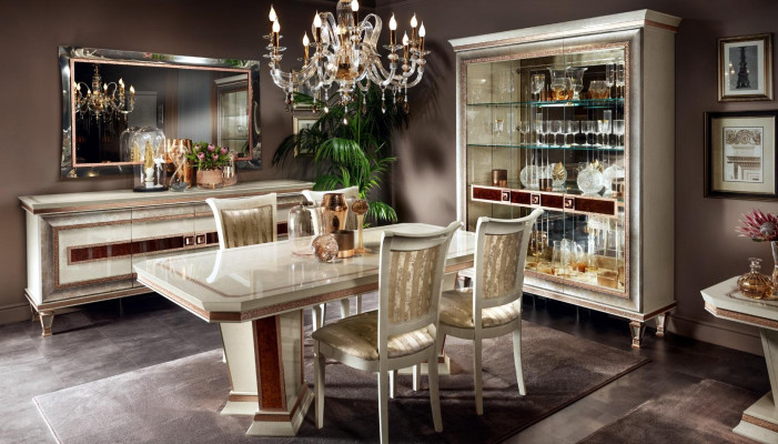 Dining table Dining room Set Dining set Furniture Table 5tlg Chair 4x Chairs arredoclassic
