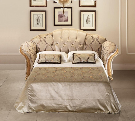 Sofa 3 Seater Couch with Bed function Textile Fabric Furniture Upholstery arredoclassic