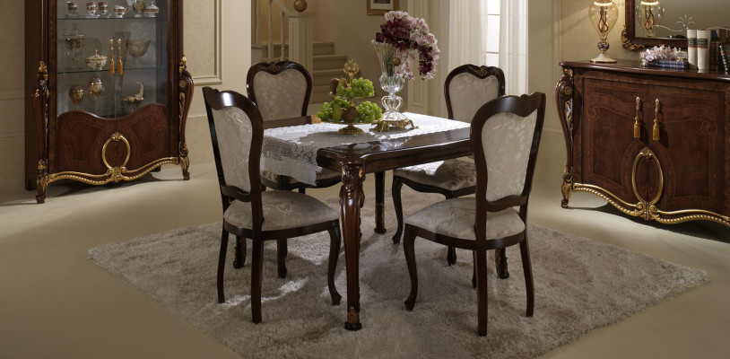 Dining table + 4x Chairs Chair Dining room Set Dining set Modern Table Tables Suite