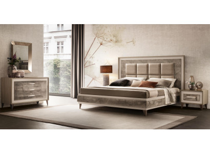 Modern Bedroom Set Bed Bedside table Chest of drawers Mirror new 4pcs. arredoclassic