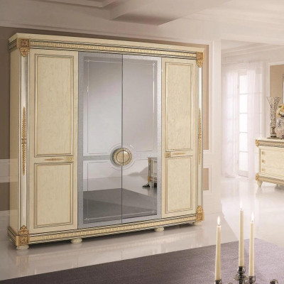 Luxury Clothes Wardrobe Clothes cupboards high gloss Furniture Designer Living Wood new