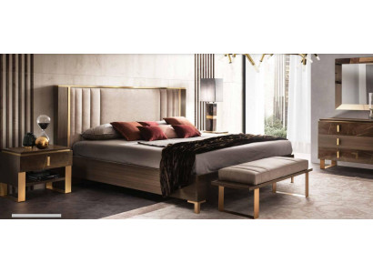 Modern Bedroom Set Bed Bedside table Stool 4 pieces. Suite Group