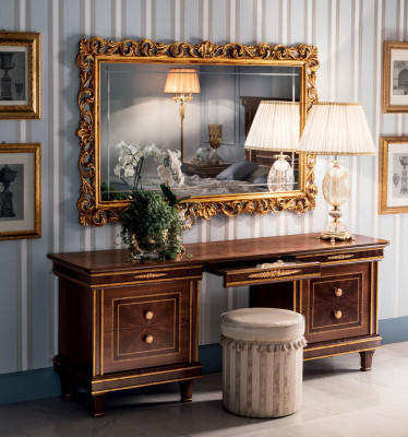 Dressing table Table Bedroom Mirror Youth Antique Style Suite Wood