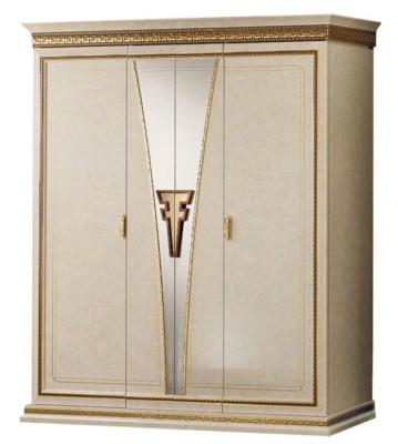 Classic Cabinets Wardrobe wall unit Wardrobe 3 doors Wood new Furniture