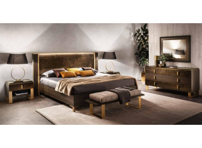 Bedroom Set Bed Bedside tables Stool Beds Design Italian Furniture 4 pcs