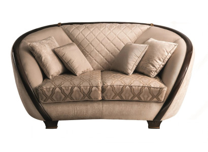 Living room Fabric Couch Sofa 2 Seater Designer Couches Couch Beige Textile Upholstery