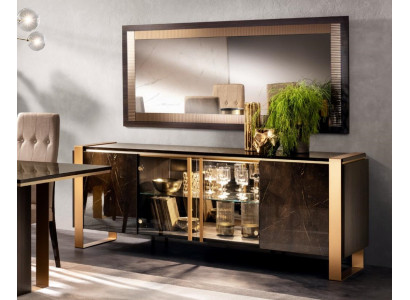 Chest of drawers Sideboard Chests of drawers Sideboards Living room Baroque Sideboard Mirror new