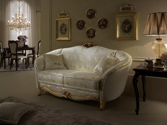 Classic 2 Seater Couch Upholstery Sofa Seat Couches Italy Design arredoclassic