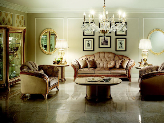 Noble Designer Sofa Couch 2 Seater Upholstery Sofas Textile Art Nouveau arredoclassic™