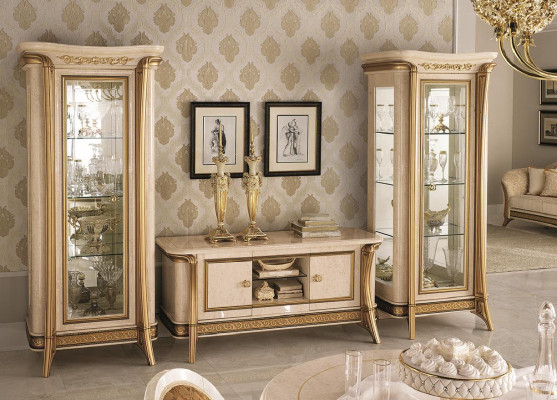 Display case Wardrobe Glass Cabinet Designer Furniture Baroque Rococo Art Nouveau