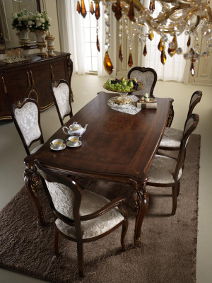 Dining table Table Dining room Tables Wooden table Art Nouveau Antique Style Italy 200cm