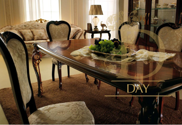 Dining table Table Dining room Tables Wooden table Art Nouveau Antique Style Italy 200cm