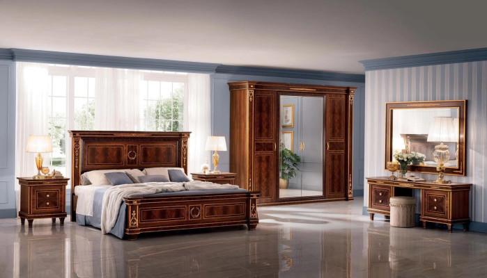 Bedroom Hotel Beds Double Bed Design Wood 180x200cm Furniture arredoclassic