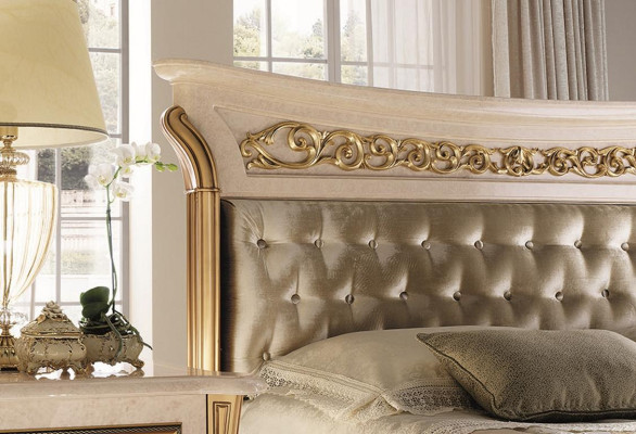 Classic Designer Wood Bed Bedroom Elegant Upholstery Furniture Double Beds new