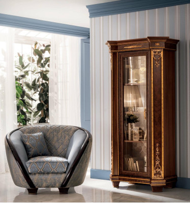 Display case Glass Cabinet Wardrobe Wall Books Showcases Wood Rustic Baroque