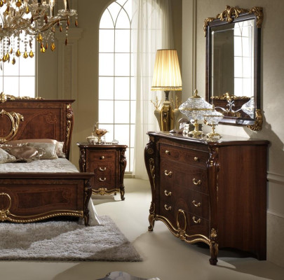 Consoles Table Chest of drawers with Mirror Furniture Luxury Set Console 2pcs. Made in Italy