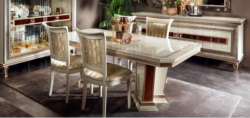 Baroque Dining table Table Group Dining room Living room Suite Wood Design Tables