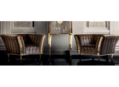 Armchair Club Lounge Lehn Chair Upholstery Sofa 1 Seater TV Velvet arredoclassic