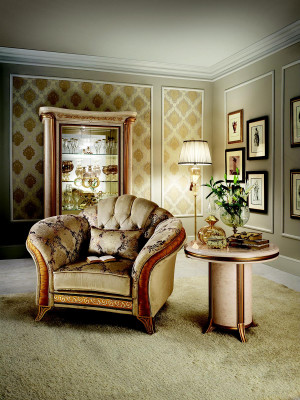 Armchair TV Chair Couch Baroque Rococo Art Nouveau Designer Furniture