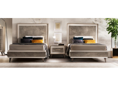 Set Hotel 2x Beds Bedside table Design Bedroom 3pcs. Furniture arredoclassic