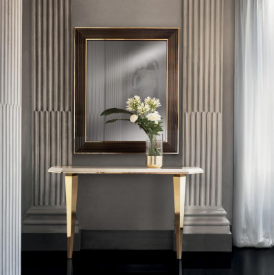Wood Italian Furniture Console table Mirror Sideboard 2-piece set arredoclassic