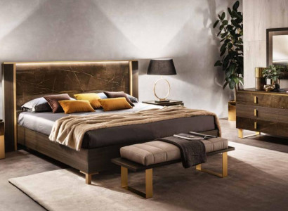 Bed Bedroom Set Design Modern Luxury 2x Bedside table Italian 3-piece