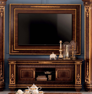 Wall unit Display case TV cabinet Sideboard Wardrobe Wall Rococo Design Baroque