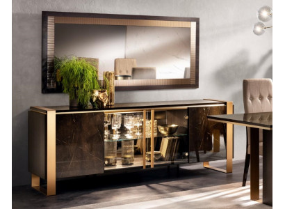 Designer Chest of drawers Sideboard Side Low Board Wardrobe Living Room Shelf Luxury Metal