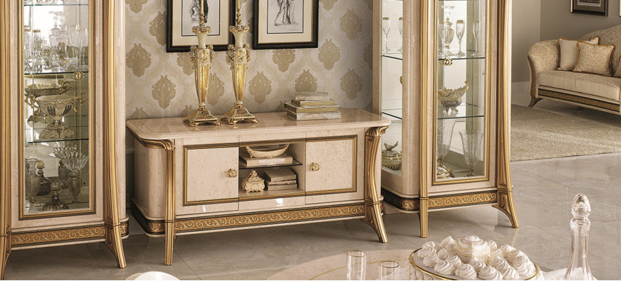 Design Shelves TV-cabinet Sideboard Television Wall Low Board Luxury Wardrobe Chest of drawers Shelf